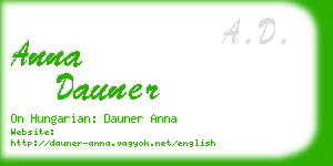 anna dauner business card